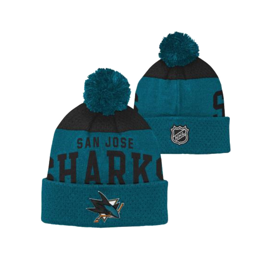 NHL STETCHARK KNIT SAN JOSE SHARKS DETSKÁ ZIMNÁ ČIAPKA